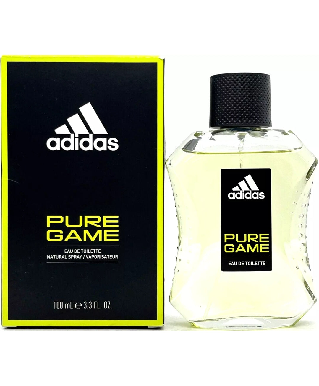 Adidas PURE GAME Cologne for Men EDT Spray 3.3 / 3.4 oz New In Box