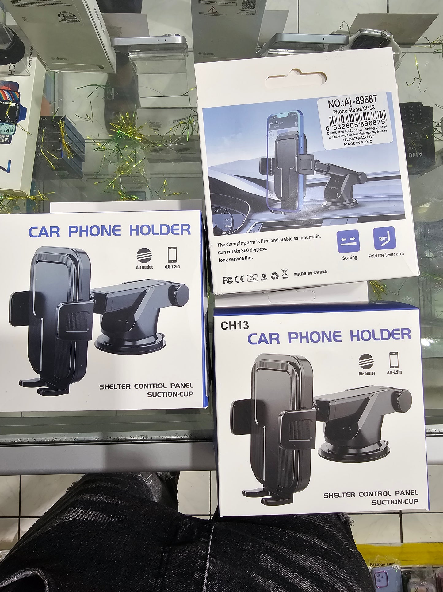 Ch13 Car phone holder shelter control panel suction-cup