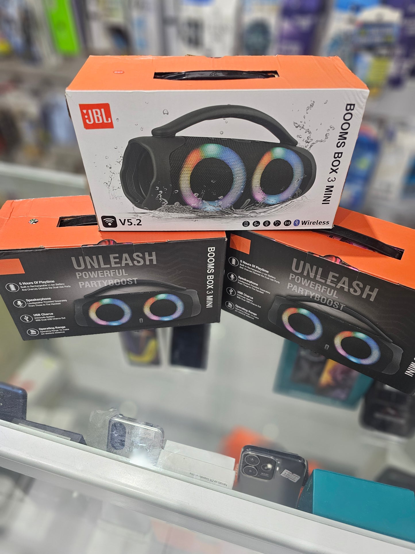 Jbl booms box 3 mini v5.2 bluetooth wireless