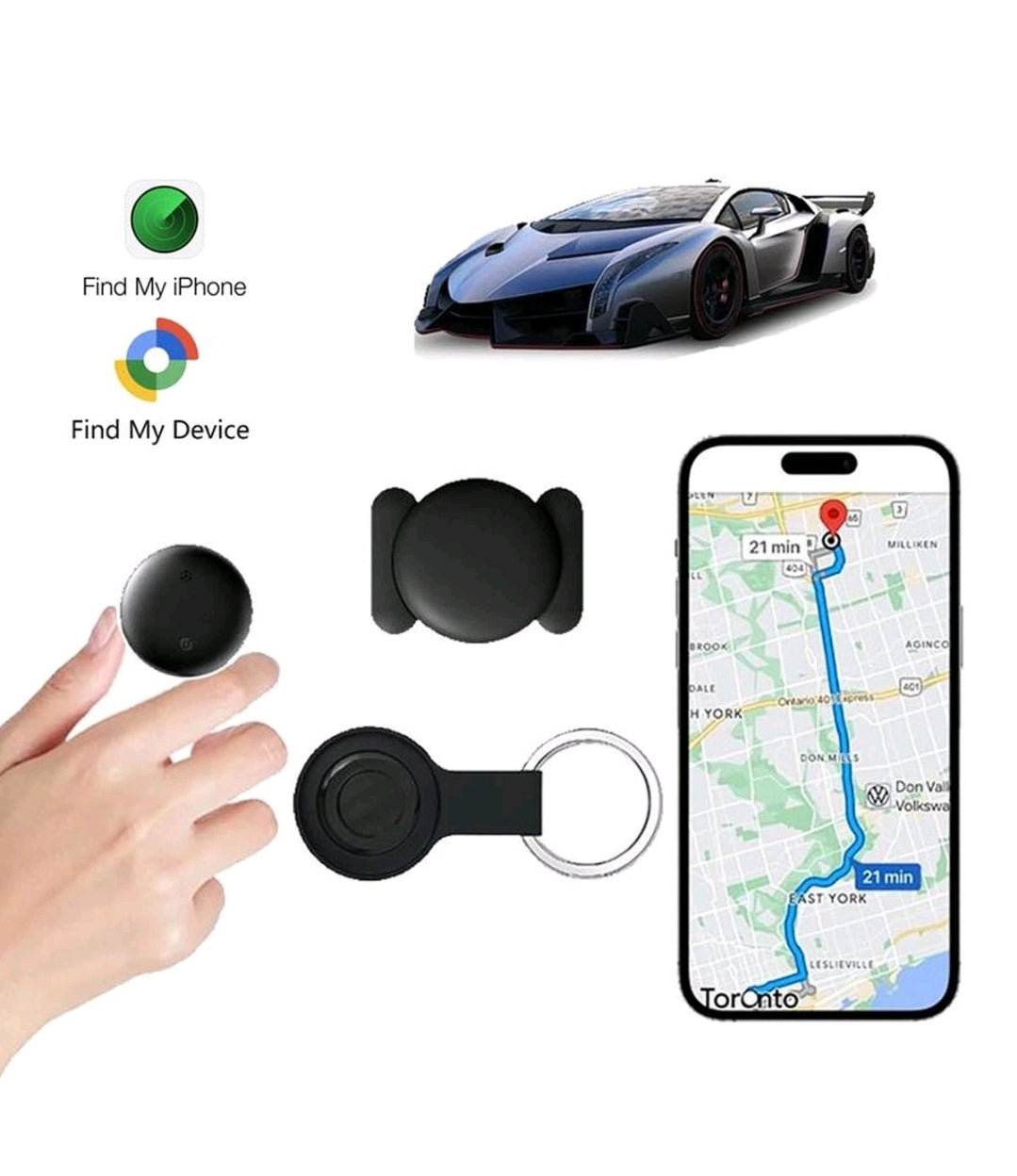 GPS Tracker for Vehicles, 1PCS Car Tracking Device, Mini Hidden HMTAG