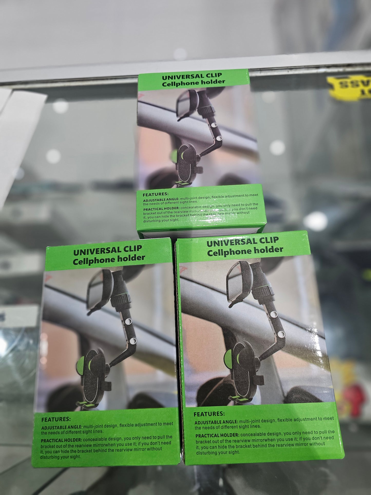 Universal clip cellphone holder