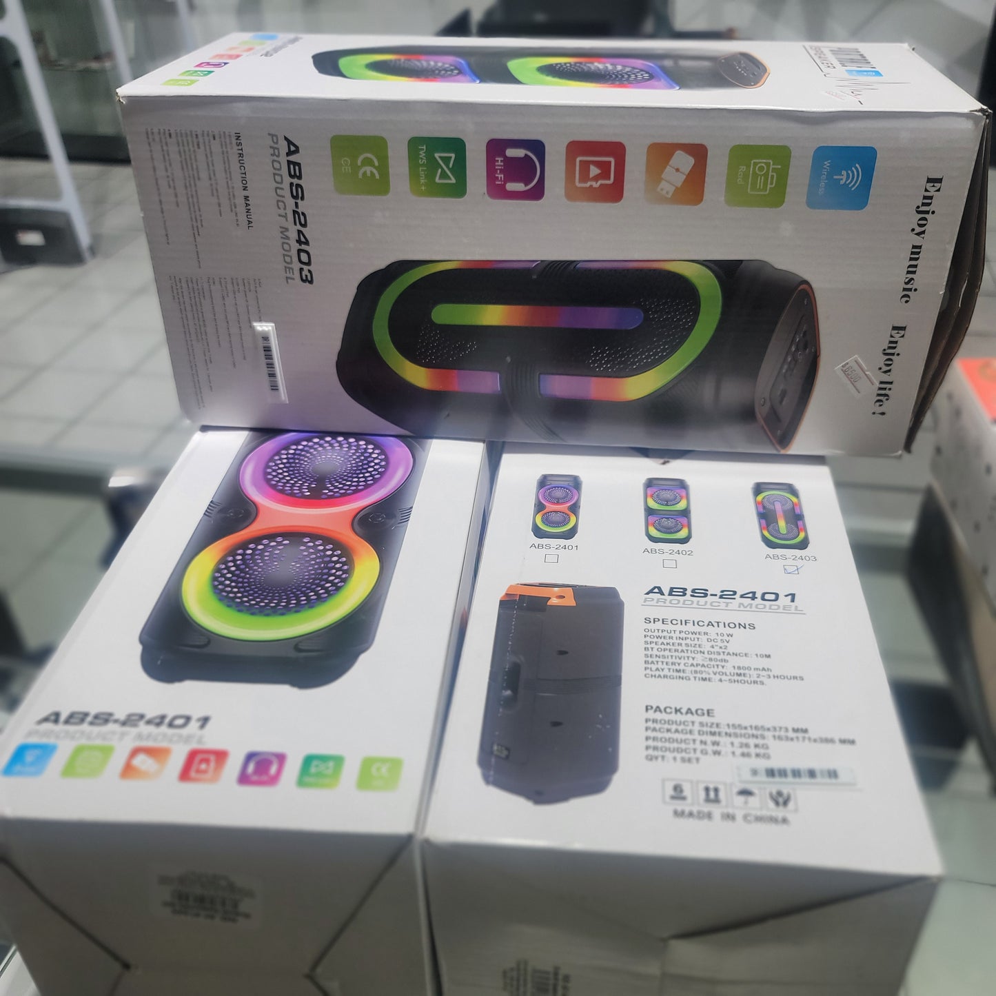 Abs-2401 abs-2402  abs-2403 product model portable speaker  af-41345