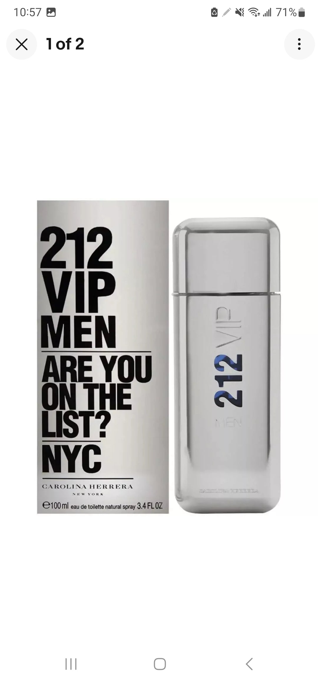 212 VIP MEN by Carolina Herrera Cologne for Men EDT 3.3 / 3.4 oz New In Box