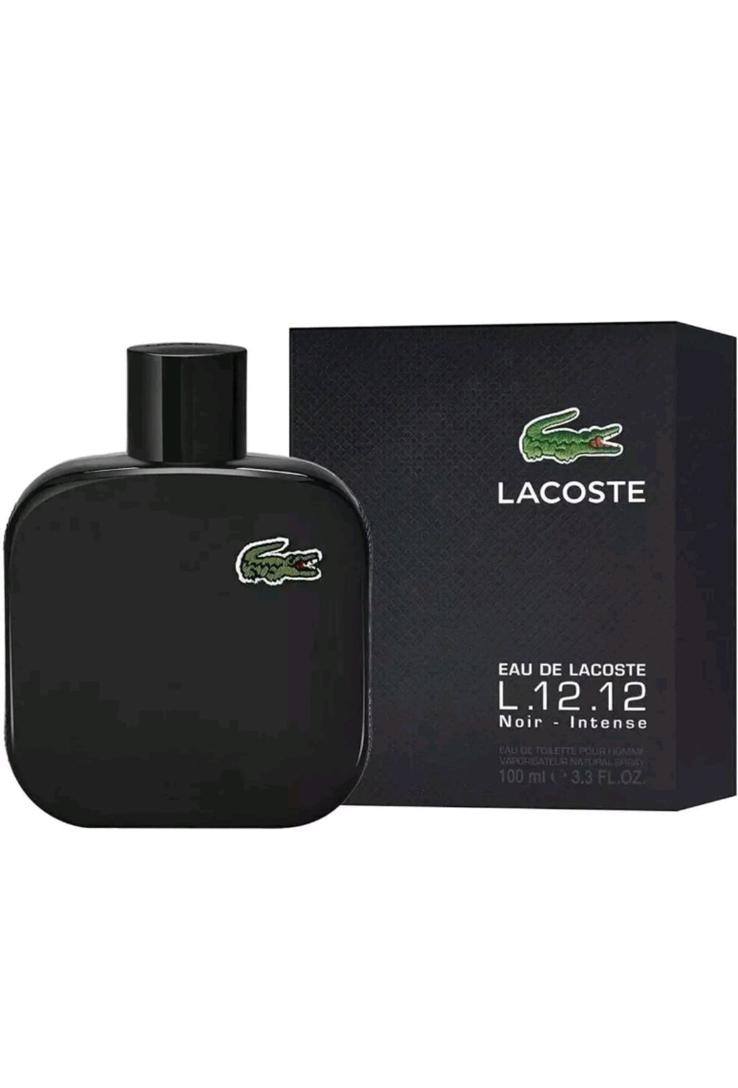 Eau de Lacoste L.12.12 Noir Intense cologne him EDT 3.3 / 3.4 oz New in Box