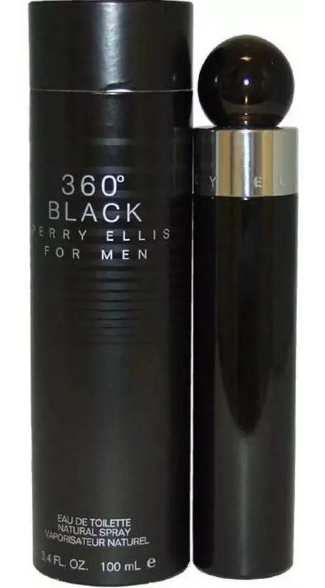 360 BLACK for Men by Perry Ellis Cologne 3.4 oz edt Spray NEW in BOX