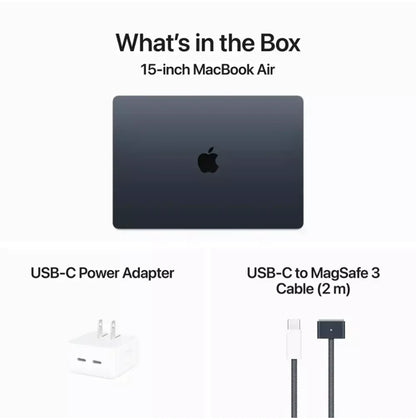 Apple MacBook Air 15" Apple M3 chip 16GB RAM 256GB SSD Midnight MC9G4LL/A 2024