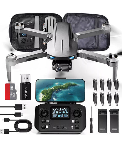 N100 Pro Drone With 4K Camera 5G WiFi Foldable Quadcopter Brushless Motor Headless Mode