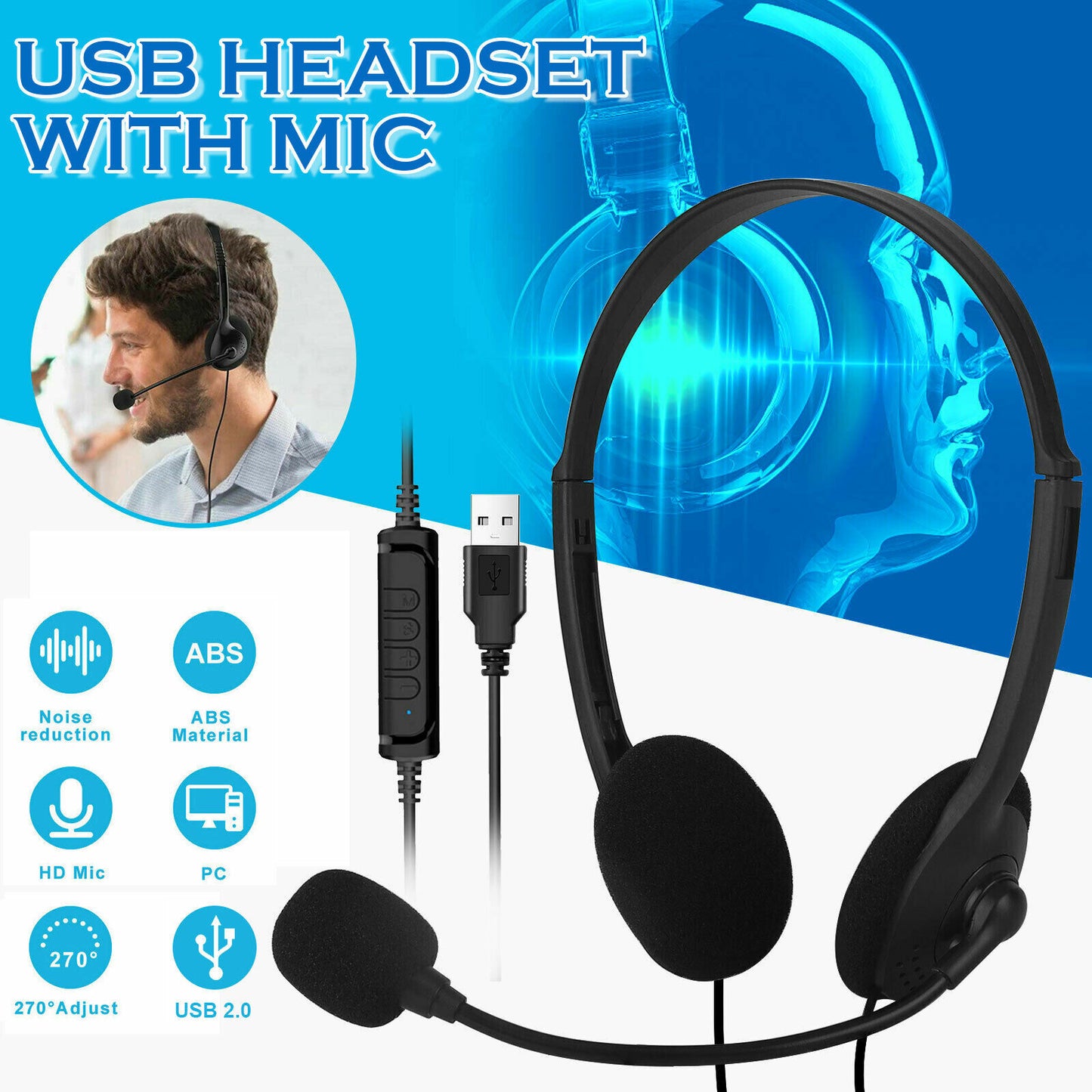 USB Noise Cancelling Headphone