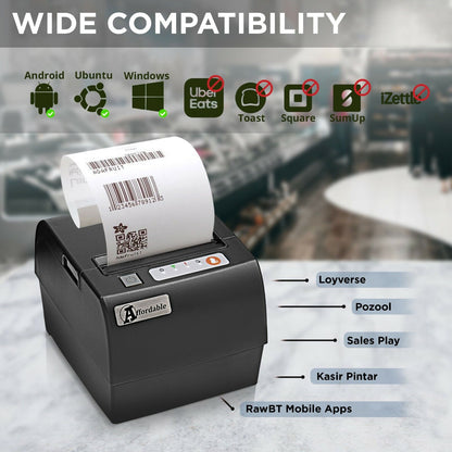 ffordable USB Thermal Receipt Printer POS Android, Desktop Printer Ticket print