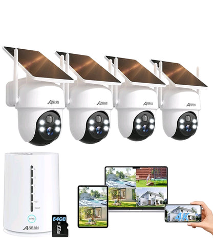 Arcctv Solar Battery Powered Wireless Security Camera System Home Outdoor Wifi IP