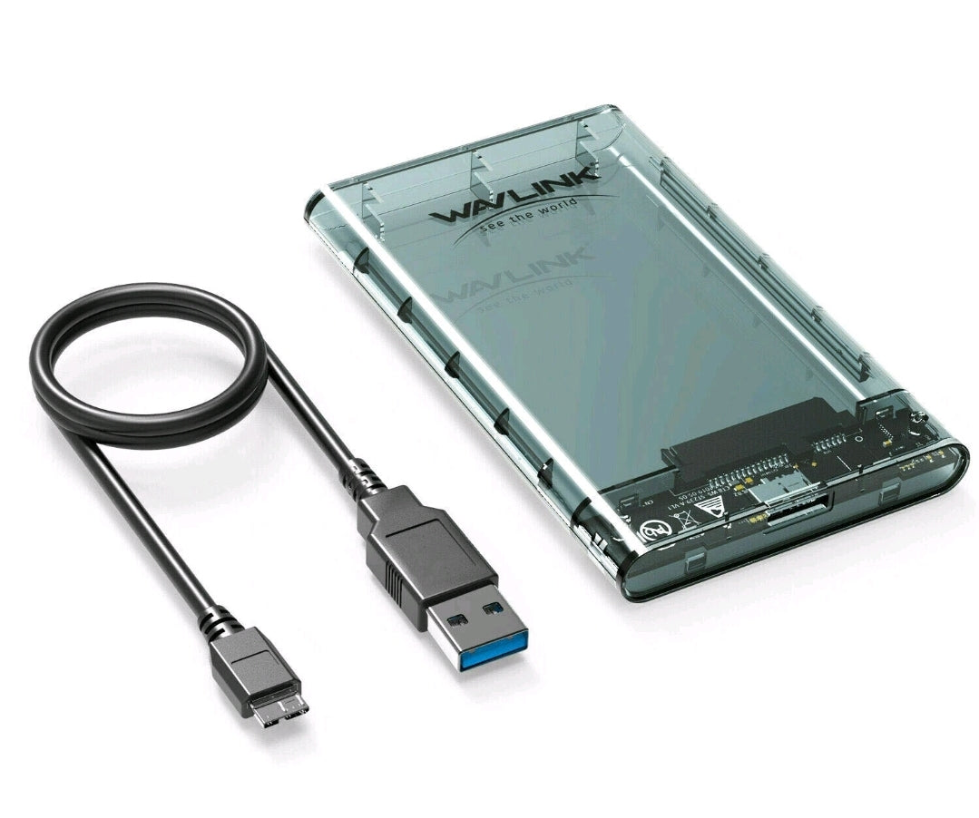 WAVLINK USB 3.0 2.5" External HDD SSD Enclosure Hard Drive Case SATA 3.0 UASP