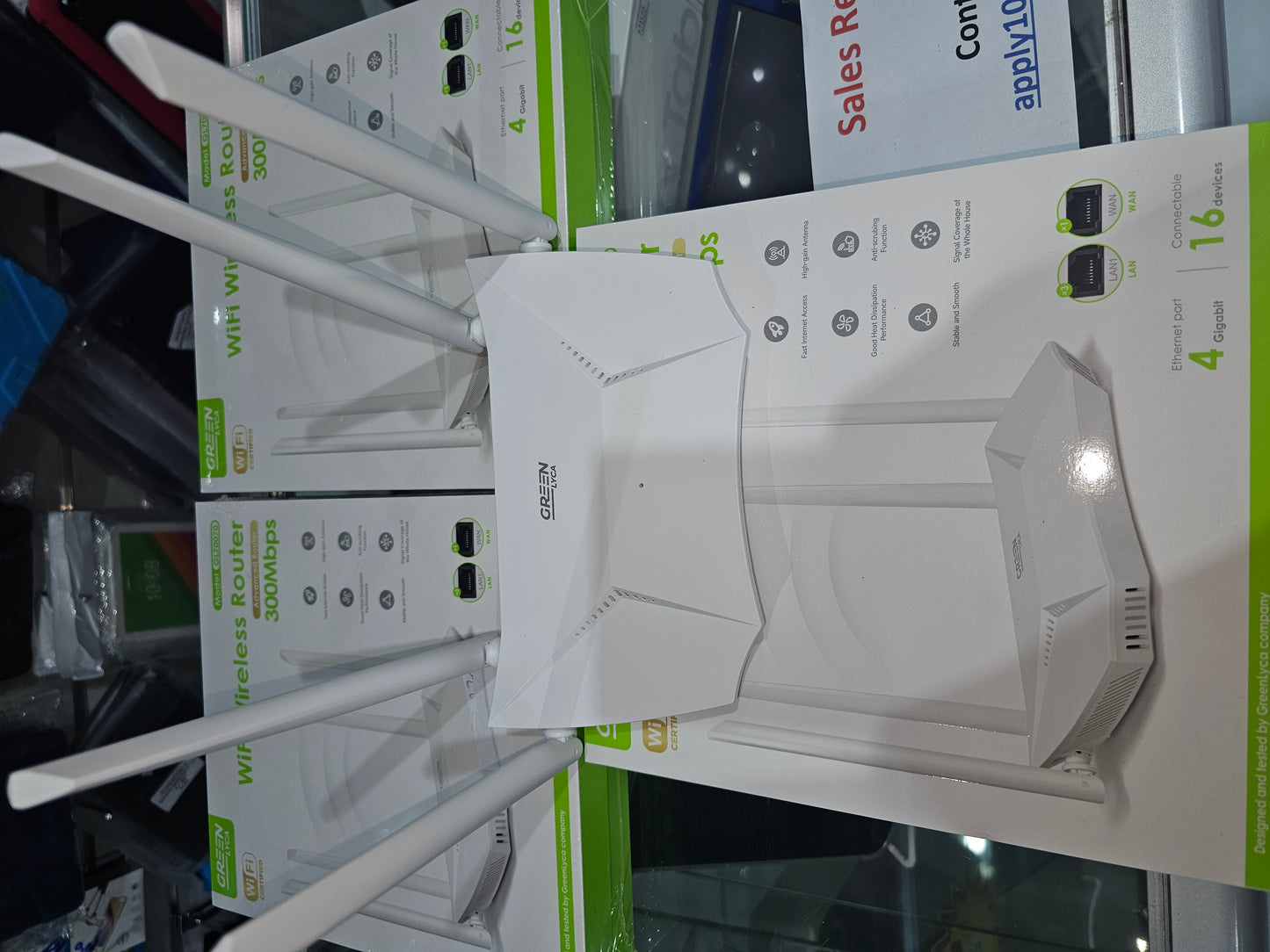 Green lyca wifi wireless router 300mbps