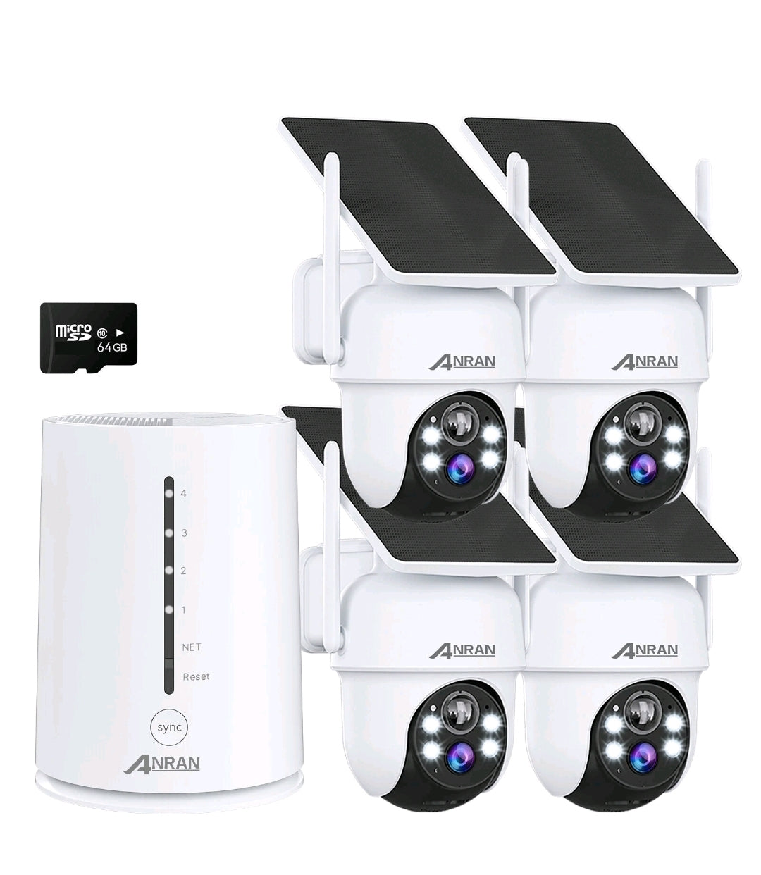 Arcctv Solar Battery Powered Wireless Security Camera System Home Outdoor Wifi IP