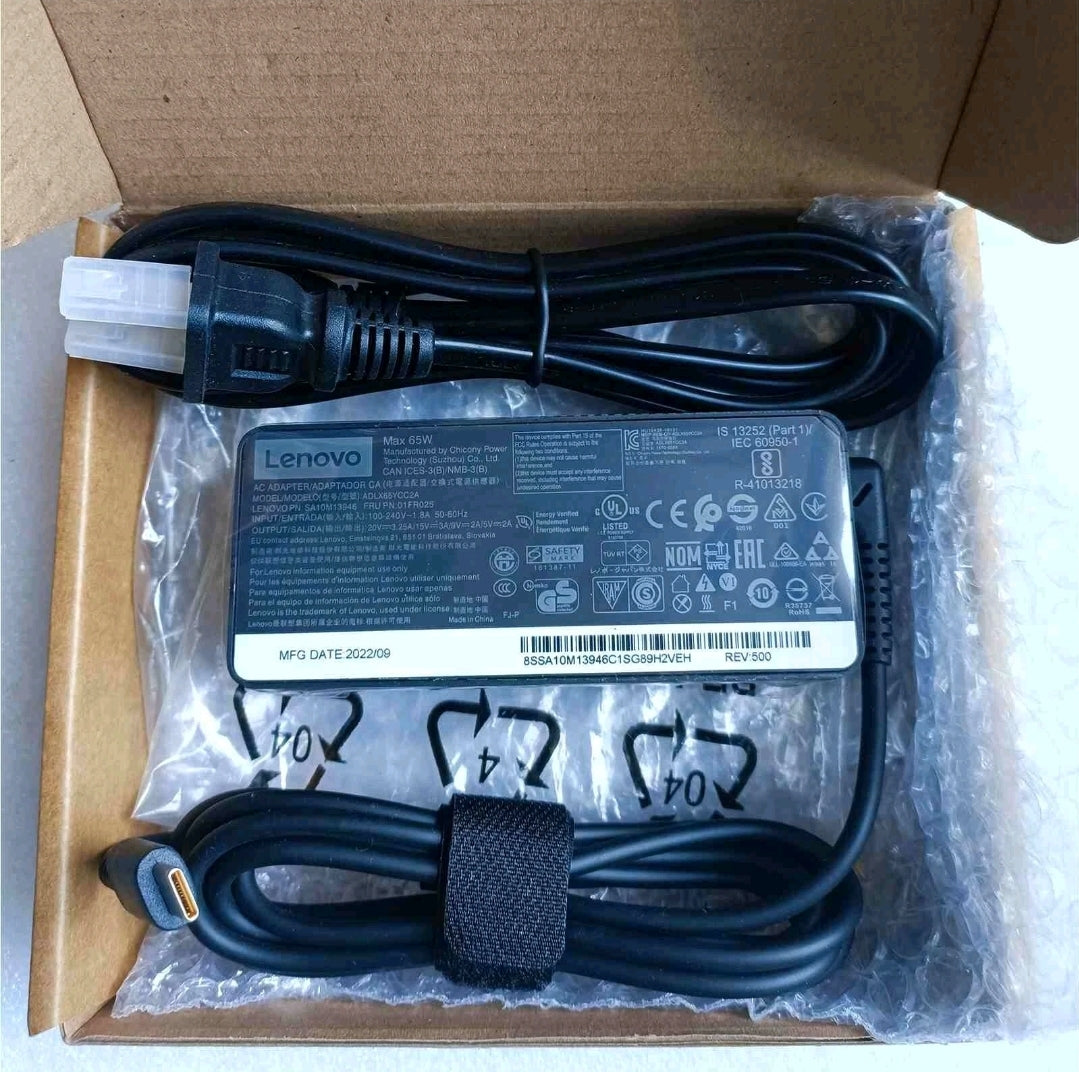 Lenovo 65W USB C Type-C Laptop Adapter Charger ADLX65YCC2A