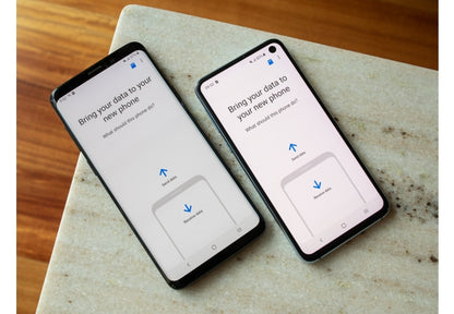 Transfer data from one phone to another using our screen