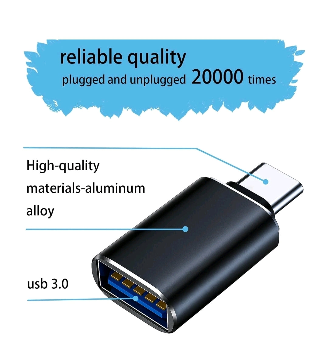 USB-C 3.1 Male to USB A Female Adapter Converter OTG Type C Android Phone