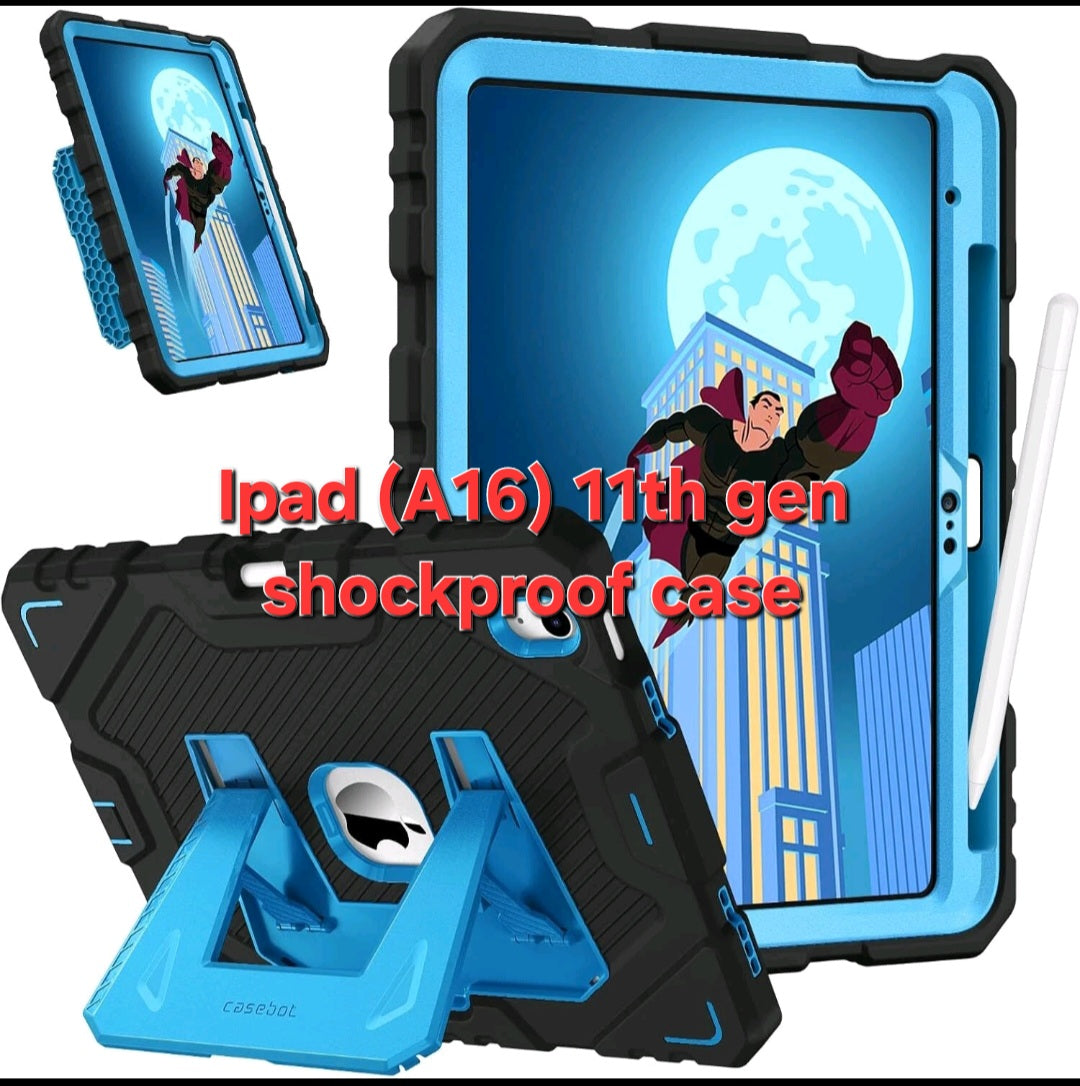Shockproof Case for iPad (A16) 11th Gen 11 Inch (2025) Fully-Body Rugged Cover