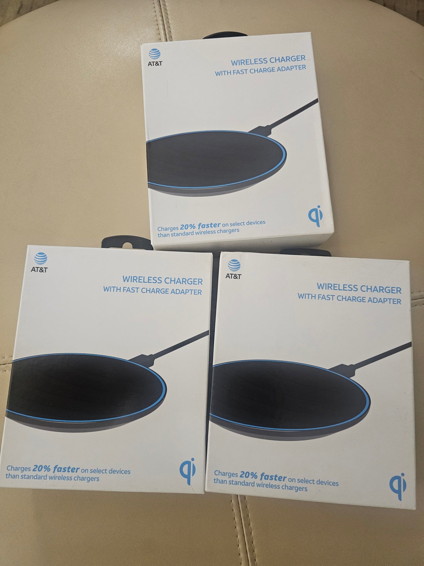 At&t wireless charger with fast charge adapter