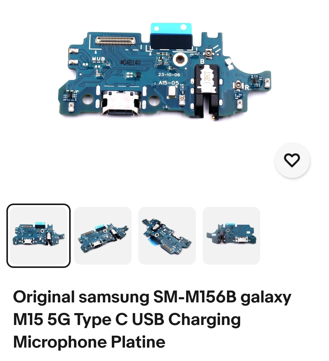 Original samsung SM-M156B  M15 5G Type C USB Charging Port flex