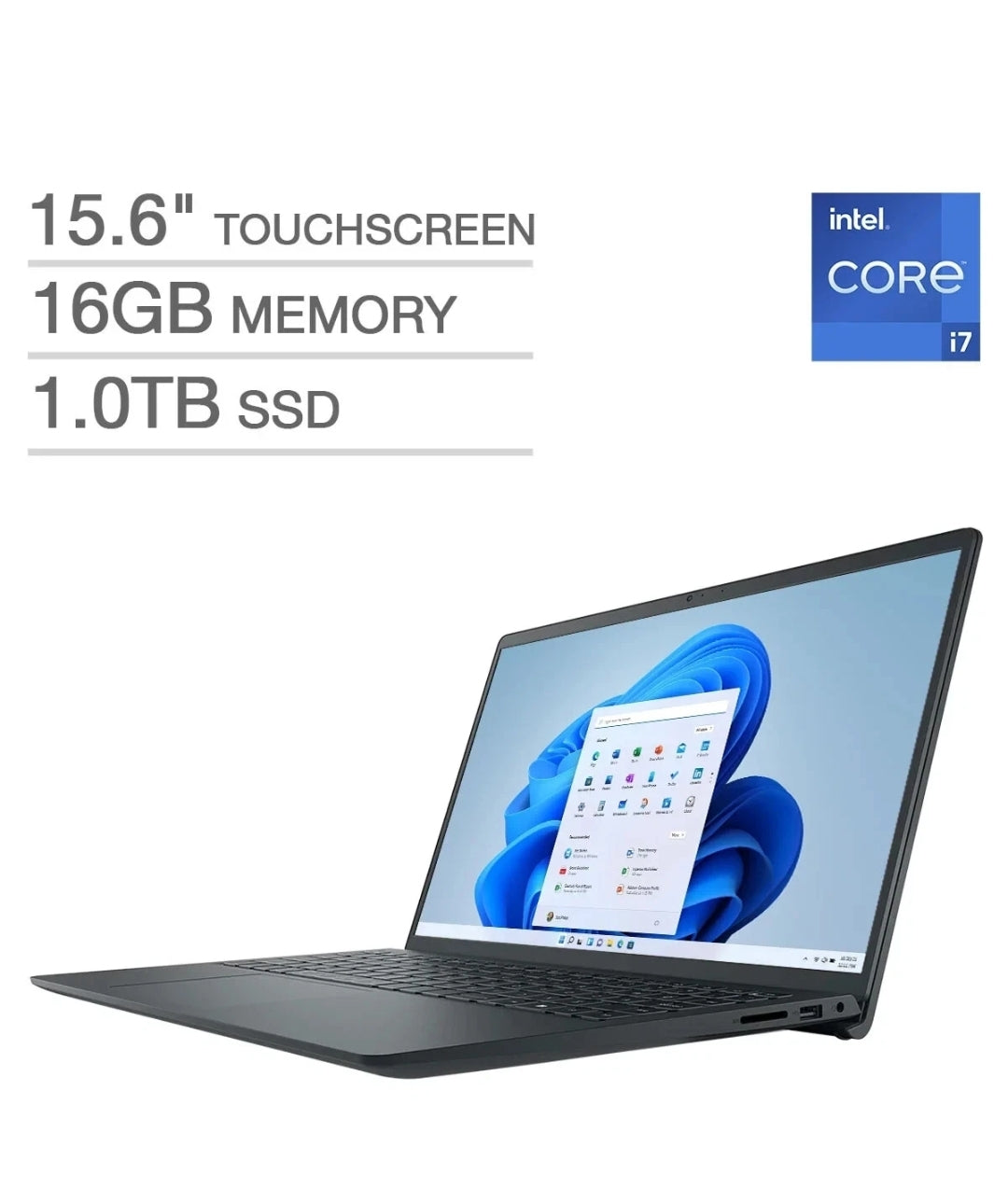 Dell Inspiron 3530 15.6" FHD Touch Laptop i7-1355U 16GB 1TB SSD i3530-7837BLK