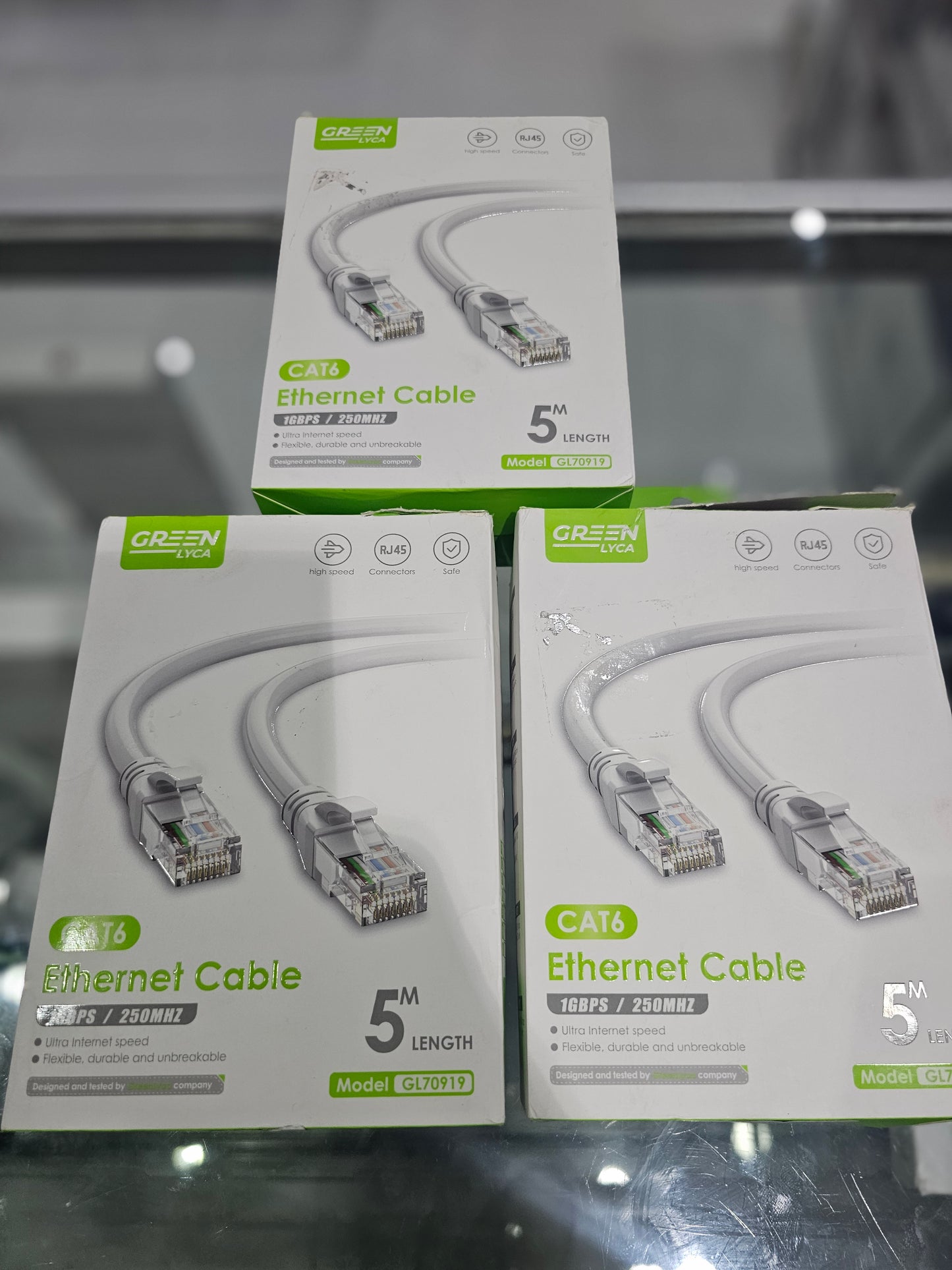 Green location cat6 internet cable 5m