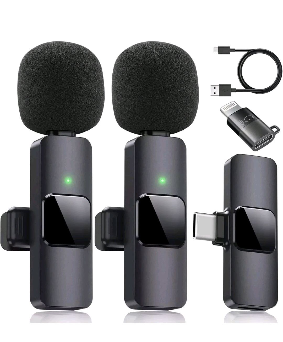 K9 Wireless Lavalier Microphone Audio Video Recording Mini Mic For Android/iPhone