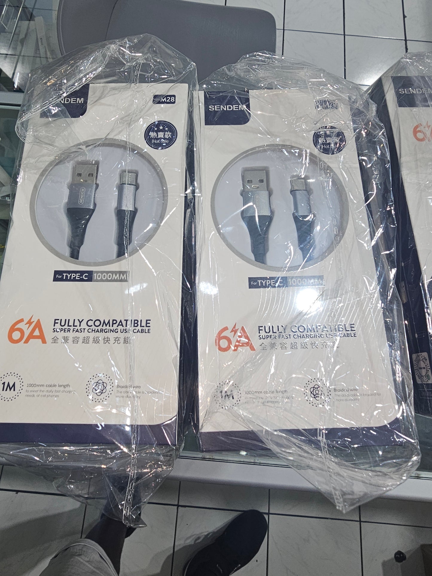 Sendem type c cable  1000m m28 6Amh