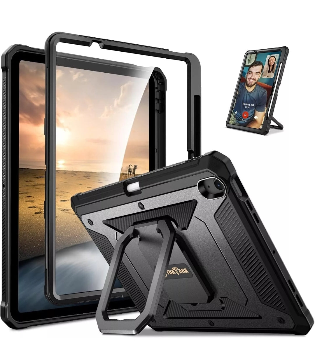 Shockproof Case for iPad Air 11-inch M3/M2 (2025/2024) Rotating Grip Stand Cover