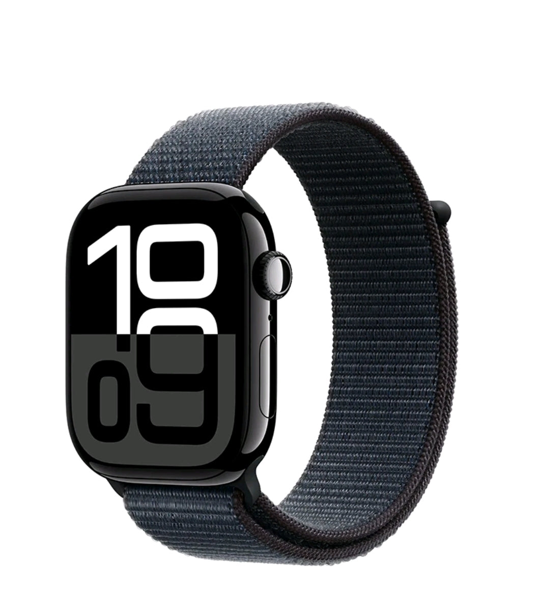 Apple Watch Series 10 (GPS) 46mm Case w Ink Sport Loop Jet Black MWWR3LW/A 2024